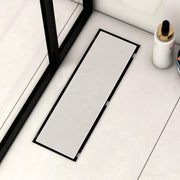 Plantex 304 Grade Stainless Steel Tile Insert Shower Drain Channel/12x4 Inches Waste Water Floor Drain/Invisible Shower Drain Channel with Cockroach Trap - (BH-4104, Chrome)