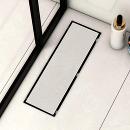 Plantex 304 Grade Stainless Steel Tile Insert Shower Drain Channel/12x4 Inches Waste Water Floor Drain/Invisible Shower Drain Channel with Cockroach Trap - (BH-4104, Chrome)