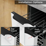 Plantex Profile Handle for Kitchen Cabinet/10 Inch Aluminium Drawer Profile Handle/Wardrobe Pull Handle for Home/Office/Hotel - Pack of 3 (Black)