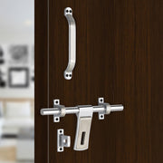 Plantex Stainless Steel Door Kit for Single Door/Door Hardware/Door Accessories (10 inch Al-Drop,8 inch Latch, 7 inch 2 Handles,7 inch Tower Bolt and 4 inch Door Stopper) - (DMAL-02-Combi)