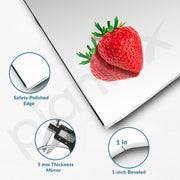 Plantex Unframed Unframed Rectangle Mirror for Wall/Mirror with Beveled Smooth Edges/Mirror for Bathroom/Dressing Room/Living Room/Bedroom/Entryway - (18x12 Inch)