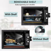 Plantex 23 Litre Digital Safe Locker for Home/Safe Locker Box with Touchscreen Panel/User Dual Code Access with Emergency Key Locks/Locker for Home Jewellery/2 Years Warranty By Plantex (Black)