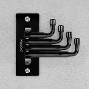 Plantex Flexible 4 Pin Stainless Steel Wall Hooks/Robe Hooks for Bathroom/Wall Hooks for Hanging Strong/Cloth Hanger - (Glossy Black)
