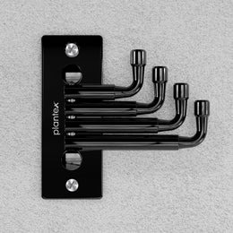 Plantex Flexible 4 Pin Stainless Steel Wall Hooks/Robe Hooks for Bathroom/Wall Hooks for Hanging Strong/Cloth Hanger - (Glossy Black)