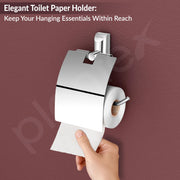 Plantex Smero Pure Brass Toilet Paper Holder/Tissue Paper Stand for Washroom/Bathroom - Superb (Chrome)