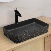 Plantex Ceramic Designer Washbasin for Bathroom/ Countertop Bathroom Basin/ Over Counter Wash Basin for Restaurant, Hotel (24x 14 x 4.5 Inch)