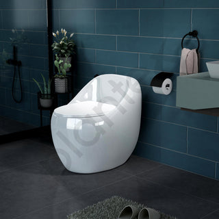 Plantex Imported Platinum Ceramic Western Commode/S Trap Siphonic Vaccum Jet Flush/Rimless One Piece Commode with Soft Close Seat Cover (White)