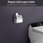 Plantex 304 Grade Stainless Steel Toilet Roll Holder for Bathroom/Toilet Paper Roll Holder/Toilet Tissue Paper Roll Holder for Bathroom Accessories - Oreva (Chrome)