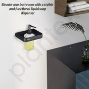 Plantex Liquid Soap Dispenser for Bathroom/Shampoo Dispenser/Handwash Dispenser for Bathroom/Bathroom Accessories - Pack of 1 (1508, Black)