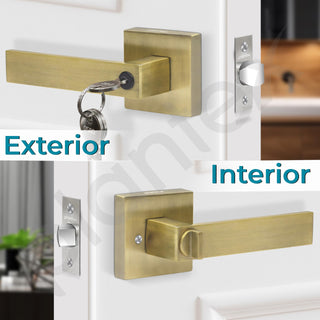 Plantex Door Lock/Heavy Duty Main Door Lock with 3 Key/Mortise Locks for Home/Office/Hotel - (9807-Brass Antique)