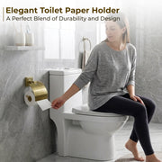 Plantex 304 Grade Stainless Steel Toilet Paper Holder/Stand for Toilet Paper Roll/Tissue Paper Holder - Decan (Brass Antique)