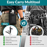 Plantex Multifunction Hand Tool with Adjustable Wrench & Pliers/Portable Stainless Steel Multi Tool with Screwdriver & Utility Blades/Compact DIY Tool  Black (APS-MQ044G)