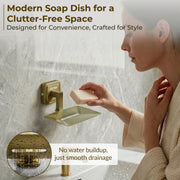 Plantex 304 Grade Stainless Steel Soap Holder for Bathroom/Soap Case/Soap Stand/Bathroom Accessories - Decan (Brass Antique)