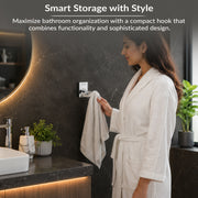 Plantex 304 Grade Stainless Steel Robe Hook/Towel Hanger/Cloth Hanger for Bathroom/Bathroom Accessories - Crystal (1405-Chrome)