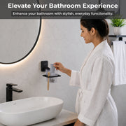 Plantex 304 Garde Stainless Steel Tooth Brush Holder/ABS Tumbler Stand/Bathroom Accessories - Darcy (Black)