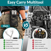 Plantex Heavy Duty Multitool Pliers/15-in-1 Stainless Steel Multi Tool with Screwdriver Bit Set/Wire Cutter/File/Bottle Opener & Nylon Sheath for DIY Camping  Silver (MT629PG)