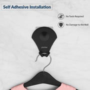 Plantex Royal Stainless Steel Robe Hook for Bathroom/Cloth-Towel Hanger/Napkin Hanger/Bathroom Accessories (Black, Powder Coated)