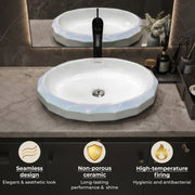 Plantex Ceramic Basin for Bathroom/Table Top Ceramic Basin/Washbasin for Bathroom - (NC-938)