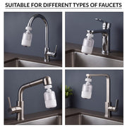 Plantex Tap Water Filter for Kitchen & Bathroom Faucet/Faucet Mounted Water Filter with Replaceable Cartridge/Compact Tap Filter for Home - Pack of 1 (White)