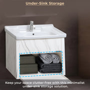 Plantex Unbreakable Wash Basin with Cabinet Full Set/BasinCabinet Vanity/Bathroom Vanity with Mirror (White)
