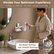 Plantex 304 Grade Stainless Steel 2in1 Soap Holder with Tumbler Holder/Wall Mounted Stand/Bathroom Accessories - Darcy (Chrome)
