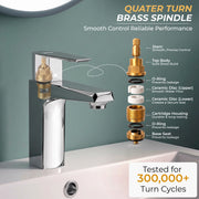 Plantex Pillar Tap for Wash Basin with Teflon Tape/Tap for Wash Basin/Water Tap-Chrome (Celesiya-1243)