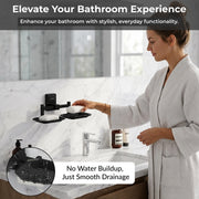 Plantex 304 Grade Stainless Steel Dual Soap Holder for Bathroom/Soap Case/Soap Stand/Bathroom Accessories - Darcy(Black)