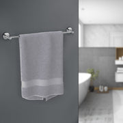 Plantex Smero Pure Brass Towel Hanger for Bathroom/Single Towel Rod/Towel Bar/Bathroom Accessories - Circle (24 Inch-Chrome)