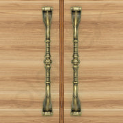 Plantex 14 Inch Main Door Handle/Aluminium Door Handle/Pull-Push Handle (Pack of 2, Brass Antique)