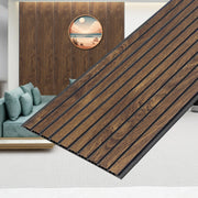 Plantex PVC Wall Panel/Louvers Panel for Wall/3d Wall Panel for Interior Wall DÃ©cor/Eco-Friendly Fluted Panel for Wall/- Pack of 7,Covers - 70 Sq. Ft (Walnut Brown-12 Inch x 10 Ft)