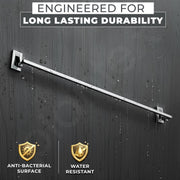 Plantex Towel Rod for Bathroom/Pure Brass Towel Hanger/24in Towel Holder/Bathroom Accessories - Pack of 1 (APS-RTO-01, Chrome)
