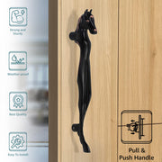 Plantex Heavy Duty Knight Door Handle/15-Inches Horse Shape Main Door Handle/Pull Handle/Door & Home Decor - Pack Of 1 (284-Copper Antique Finish) - 3 Years Warranty