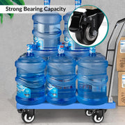 Plantex 2 .5 Inch Caster Wheel/Heavy Duty Soft PU Swivel Caster Wheels with 360 Rotation and No Noise/Wheels for Heavy Furniture/Trolley Cart/Table - Set of 4 (Black) - (2 with Brakes & 2 Without)