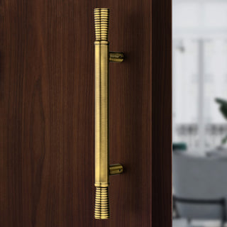 Plantex Heavy Duty Main Door Handle/14 Inch Door Handle for Main Door/Pull-Push Handle for Glass/Wooden Door- Pack of 1 (Brass Antique) - 3 Years Warranty