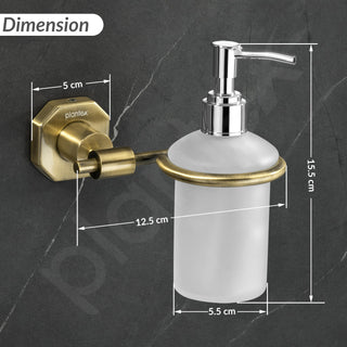 Plantex 304 Grade Stainless Steel Soap Dispenser for Bathroom/Liquid Dispenser for Kitchen/Shampoo Dispenser/Bathroom Accessories - Nipron (Brass Antique)
