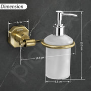 Plantex 304 Grade Stainless Steel Soap Dispenser for Bathroom/Liquid Dispenser for Kitchen/Shampoo Dispenser/Bathroom Accessories - Nipron (Brass Antique)