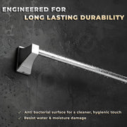 Plantex Towel Rod for Bathroom/Pure Brass Towel Hanger/24in Towel Holder/Bathroom Accessories - Pack of 1 (APS-DL-11, Chrome)