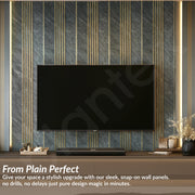 Plantex Louvers Panel for Wall/8 Feet Wall Panels/3D Charcoal Panel for Interior Walls DÃ©cor - Pack of 7 Covers - 56 Sq. Ft, Size-1 Feet x 8 Feet (WD-2209)