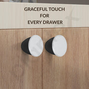 Plantex Heavy Duty Knob for Drawer/Cabinet/Pull and Push for Drawer Home/Office Pack of 2 (Black Nickel Matt)