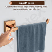 Plantex 304 Grade Stainless Steel Towel Ring for Wash Basin/Napkin Hanger for Bathroom/Towel Hanger/Towel Holder/Bathroom Accessories - Decan (Rose Gold)