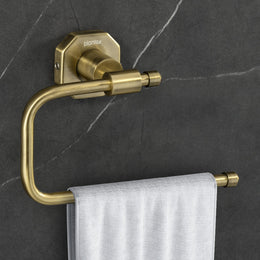 Plantex 304 Grade Stainless Steel Napkin Holder/Towel Hanger/Napkin Ring for Wash Basin/Towel Holder for Kitchen/Bathroom Accessories - Nipron (Brass Antique)