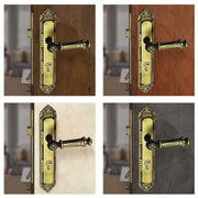 Plantex Heavy-Duty Door Lock Set - Main Door Lock Handle Set/ 6-Lever Lock Mechanism with 3 Years of Warranty/Mortise Lock with 3 Keys, Brass Lock Body & Cylinder(596 - Brass Antique)