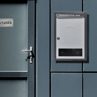 Plantex All in one Multipurpose with Big Size Letter Box for Home/Post Box/Suggestion Box/Complaint Box/Donation Box with Lock Table Top or Wall Mount - (Grey)