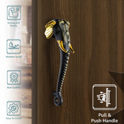 Plantex Heavy Duty Elephant Shape Handle for Main Door/Pull Push 11-Inches Main Door Handle for Home Decor/3 Years Warranty Pack of 1 (Brass Antique Finish)