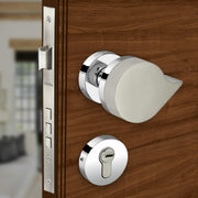 Plantex Heavy Duty Door Lock/Main Door Mortise Lock Handle/Handle Set for Home/Office/Door Accessories (Satin White, Chrome)