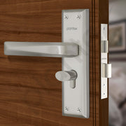 Plantex Heavy-Duty Door Lock Set - Main Door Lock Handle Set/6-Lever Lock Mechanism Mortise Lock with 3 Keys, Brass Lock Body & Cylinder (PTP-08, Satin)