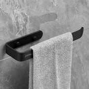 Plantex Space Aluminium Napkin Ring for Wash Basin/Towel Hanger for Bathroom/Napkin Hanger for Kitchen/Bathroom Accessories (Black - Powder Coated)