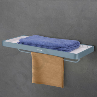 Plantex Aluminium and Acrylic Towel Holder in Bathroom/Towel Rod for Bathroom/Towel Hanger/Bathroom Accessories (Grey & Milky White) 24 Inch