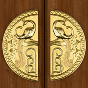 Plantex Zinc Heavy Duty Main Door Pull Handle - 8-Inches Round Shape for Glass & Wooden Doors (323 -PVD Gold Finish) - 3 Years Warranty