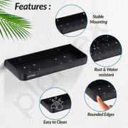 Plantex Double Soap Holder for Bathroom/Dual Soap Case/Soap Stand/Bathroom Accessories - Pack of 1 (1503, Black)